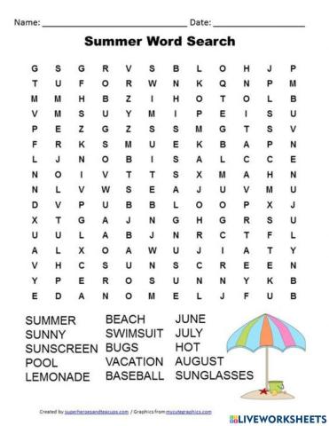 Word Search No. 1
