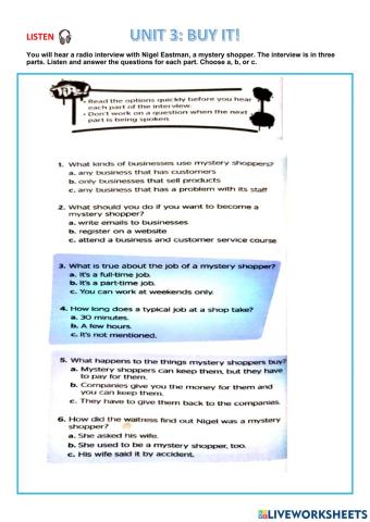 Form 4 - unit 3 (listening)