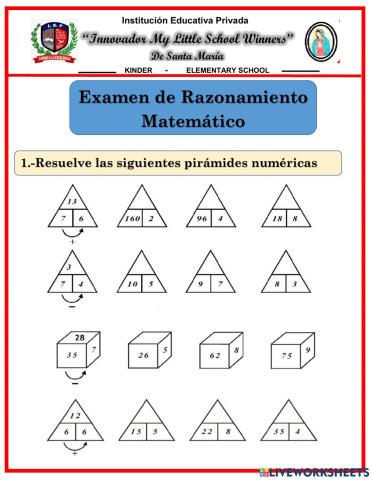 Examen de Razonamiento Matemático