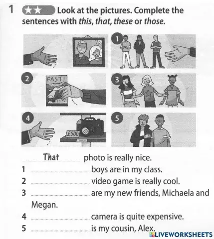 Year 5, demonstrative pronouns