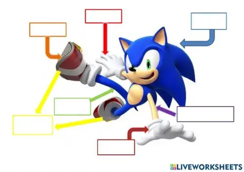 Body parts Sonic - Drag and drop