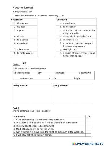 Listening practice - Weather