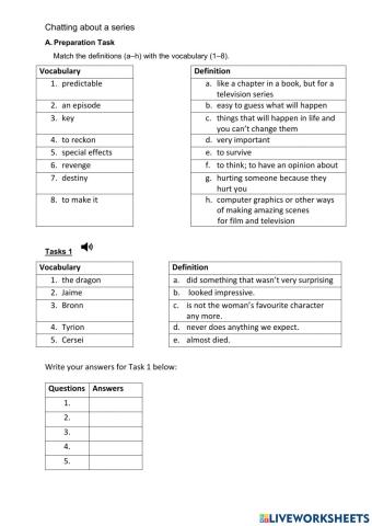 Listening - Chat on a Series