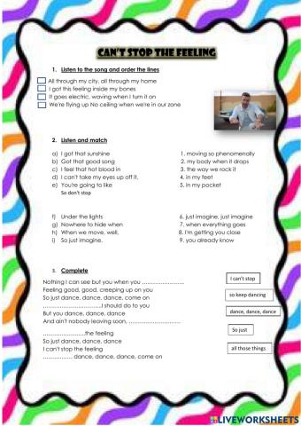 Can't stop the feeling