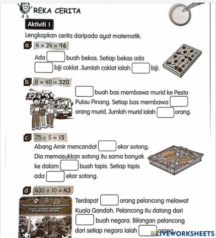 Reka cerita matematik tahun 3