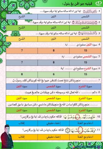 Tilawah Al Quran (Hafazan) - Tahun 6