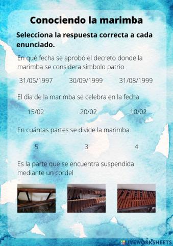Repaso sobre la marimba