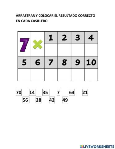 Multiplicar por 7