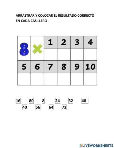 Multiplicar por 8