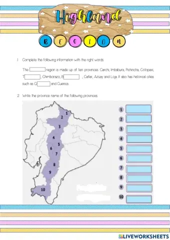 Highland Region in Ecuador