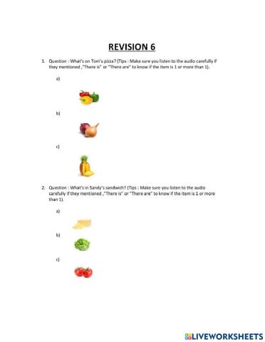 Revision 6 - food, please !