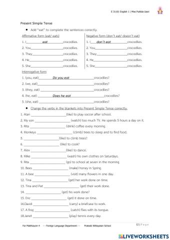 31101 1 Present Simple and Present Continuous