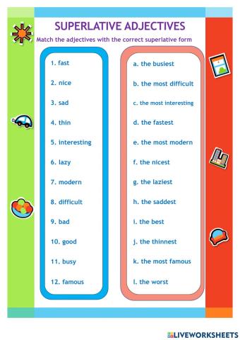 Superlative adjectives