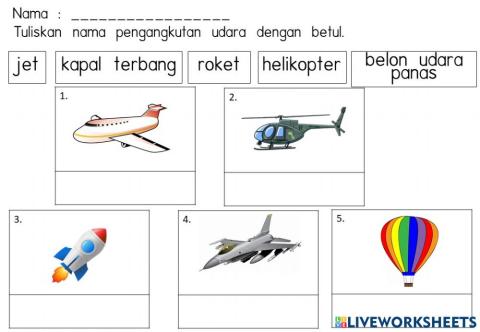 Nama pengangkutan udara