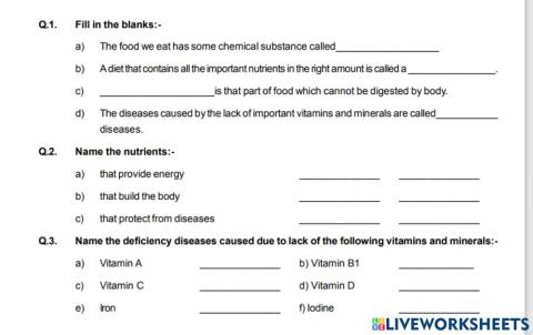 Components of food 2 LC