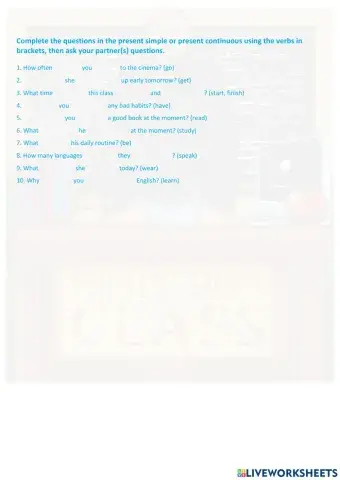 Present simple vs present continuous
