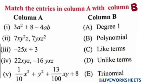 Polynomials