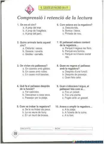 Quina regadora p.38 a 45