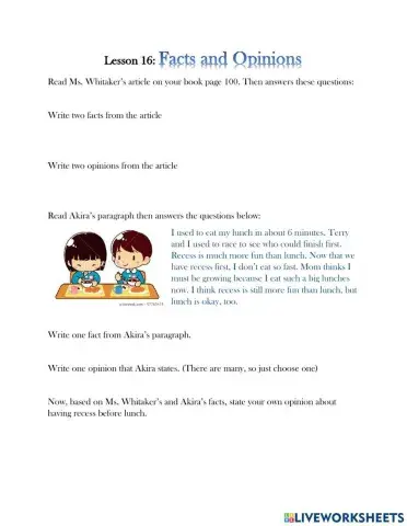 G5 Facts and Opinions