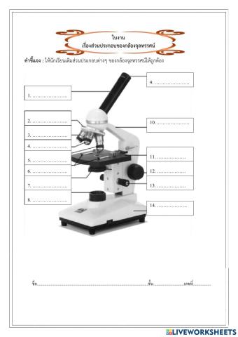 ส่วนประกอบกล้องจุลทรรศน์