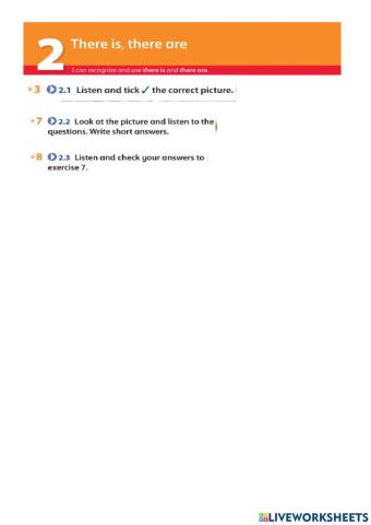 Unit 2 there is-there are listening exercices