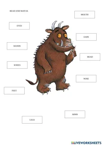 Gruffalo parts of the body