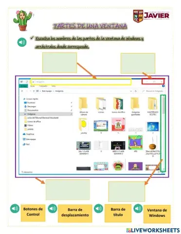 Partes de la ventana de windows