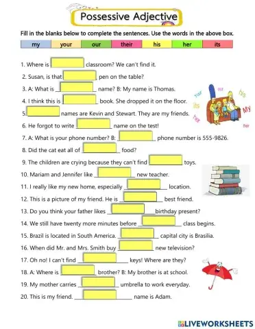 Possessive adjective