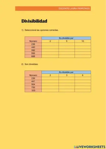 Divisibilidad 2