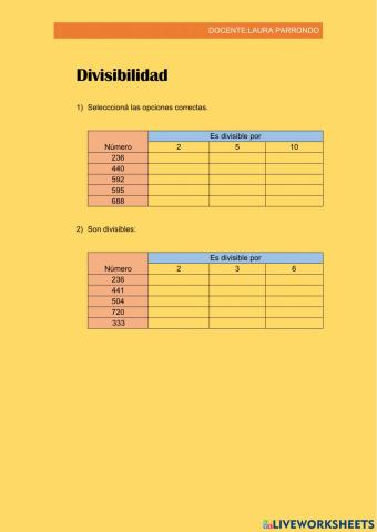 Divisibilidad 2