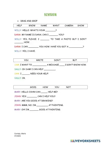 Asking and offering help