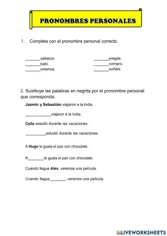 Pronombres personales