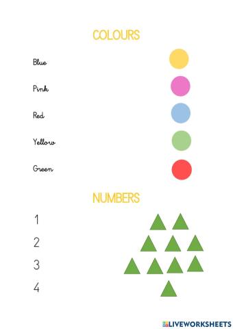 Numbers and colours