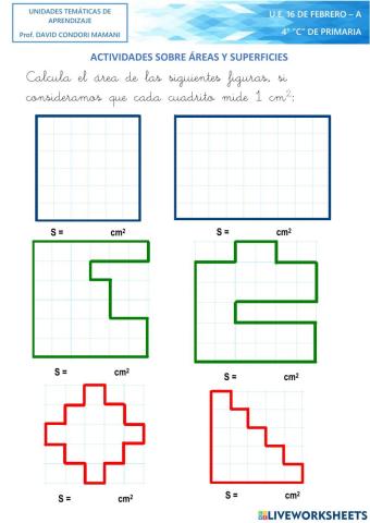 Actividades con áreas  y perímetros