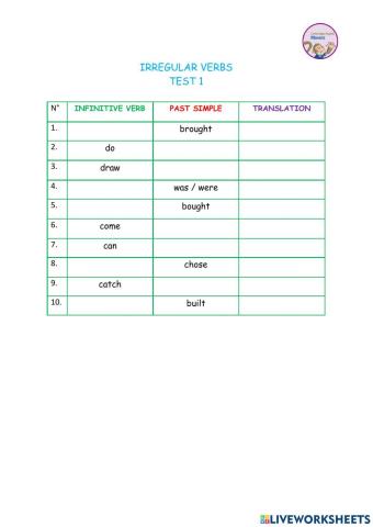 Irregular verbs