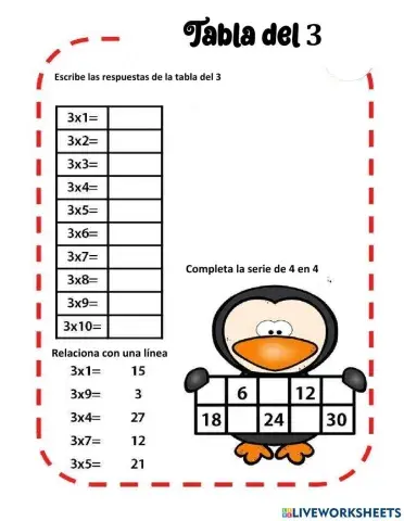 Tabla del 3