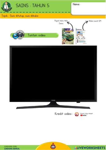 Sains T5 - Suis ditutup, Suis dibuka