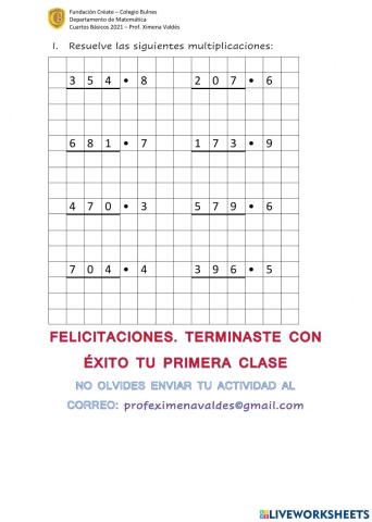 Algoritmo de la multiplicación