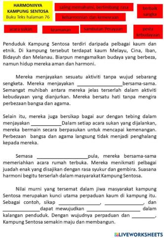 Unit 13 Formula Perpaduan (Harmoninya Kampung Sentosa)