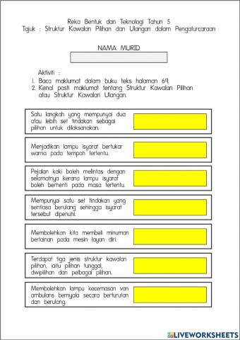 Struktur Kawalan Pilihan dan Ulangan dalam Pengaturcaraan