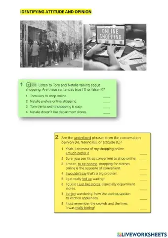 Listening and vocabulary