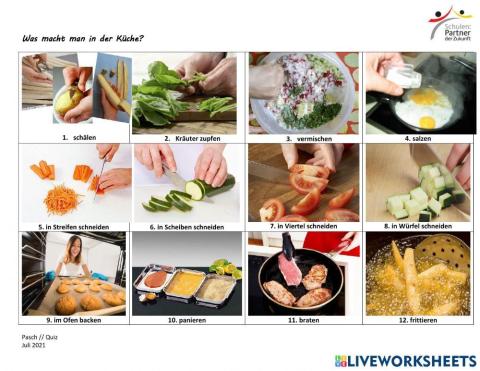 Wortschatz in der Küche