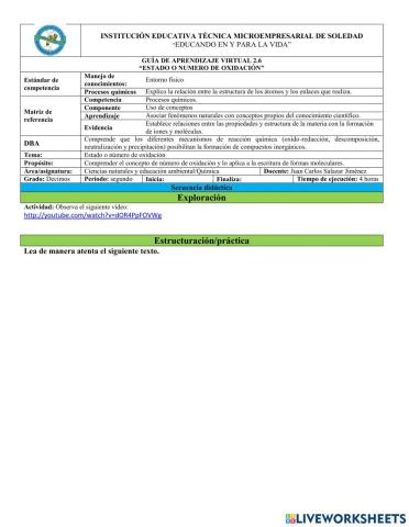 Números de oxidación