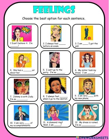 Feelings Multiple Choice