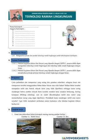 Lkpd 1 Teknologi Ramah Lingkunga