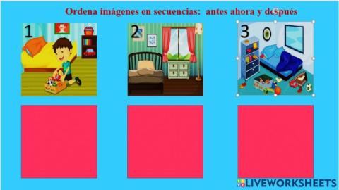 Secuencias temporales: antes, ahora, despues