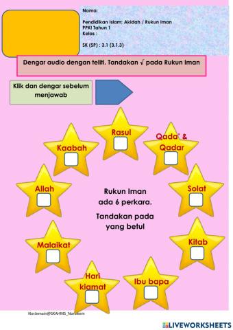 Rukun Iman Thn 1 PPKI sr