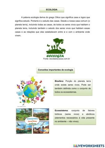Conceitos de Ecologia