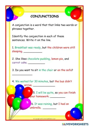 Identify conjunctions