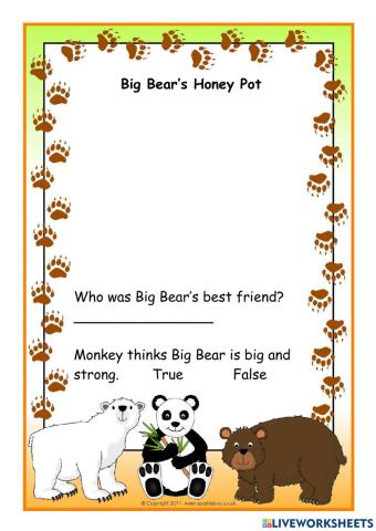 Big bear's honey pot